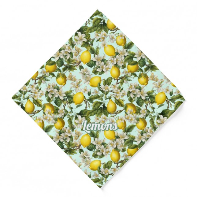 Lemons Pattern Bandana (Front)