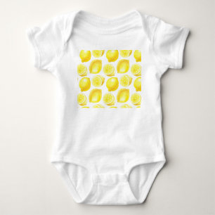 Lemons pattern design baby bodysuit