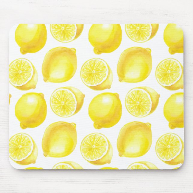 Lemons pattern design mouse pad (Front)