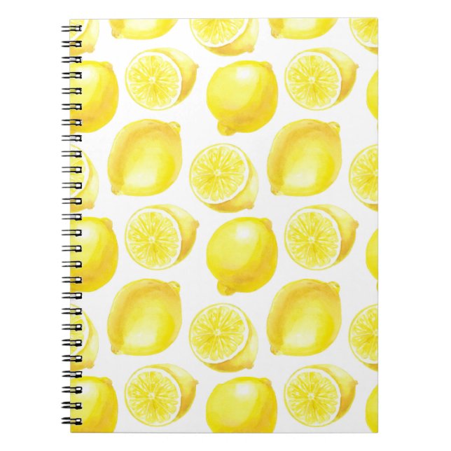 Lemons pattern design notebook (Front)