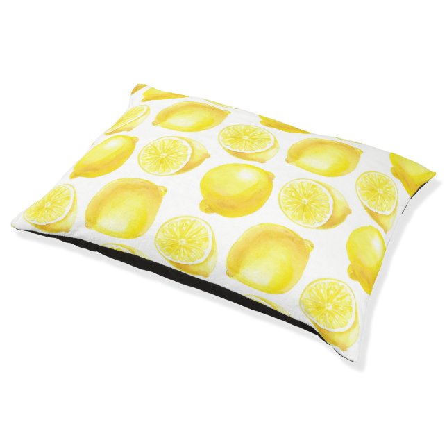 Lemons pattern design pet bed (Angled)