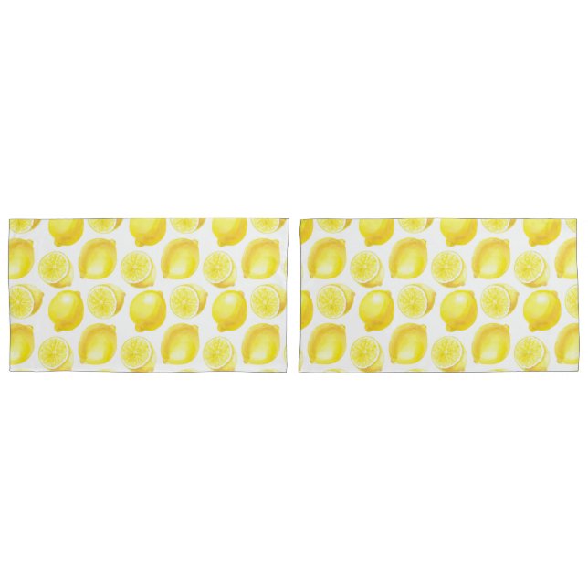 Lemons pattern design pillow case (Front-Set)