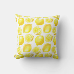 Lemons pattern design throw pillow