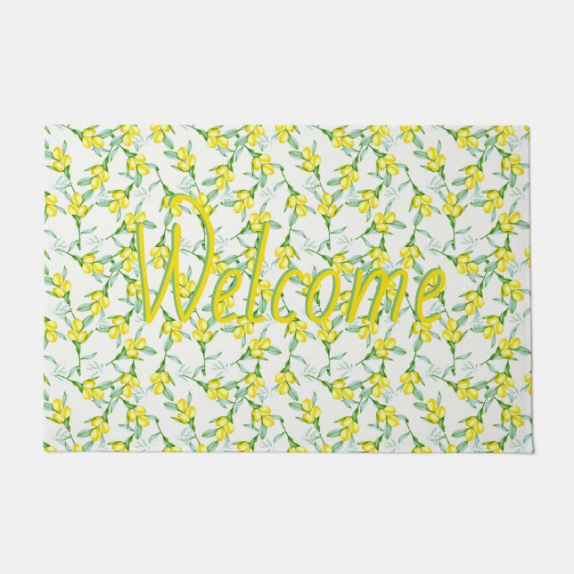 Lemons pattern Door Mat (Front)