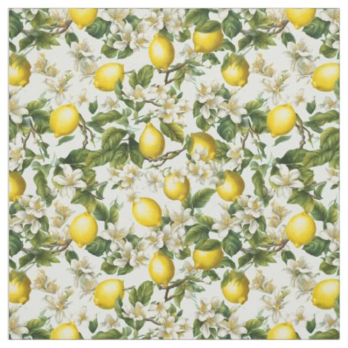 Lemons Pattern Fabric