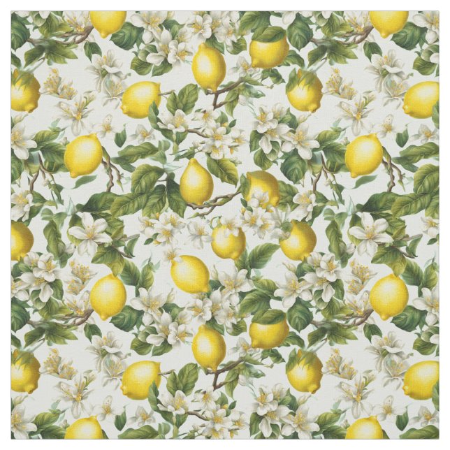 Lemons Pattern Fabric (Swatch)