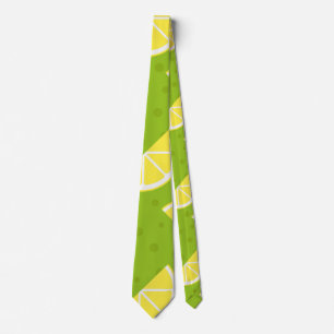 Lemons Pattern Neck Tie