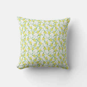 Lemons pattern outdoor pillow