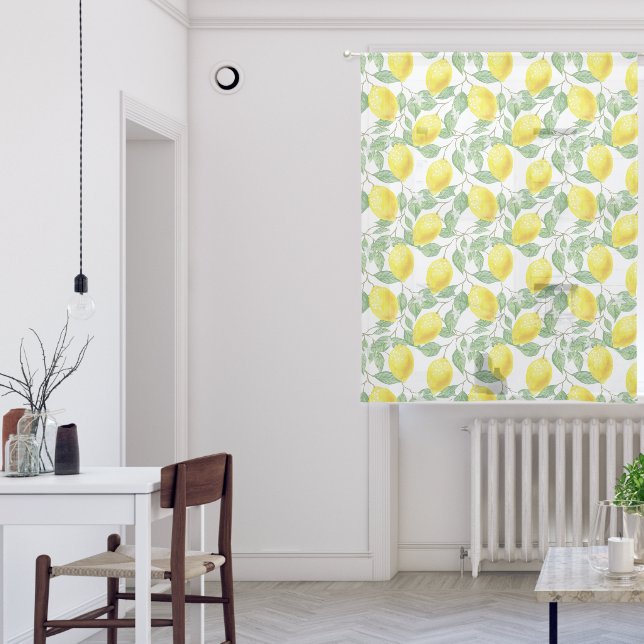 Lemons Pattern Sheer Curtains (Living Room)