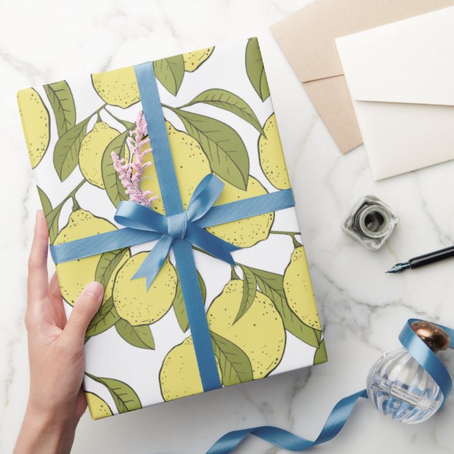 Lemons Pattern Wrapping Paper (Gifting)