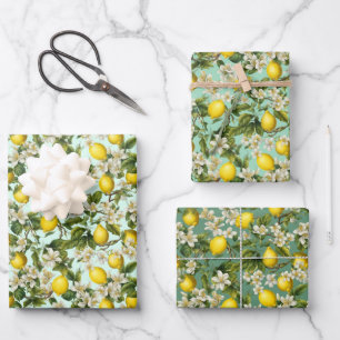 Lemons Pattern Wrapping Paper Sheets