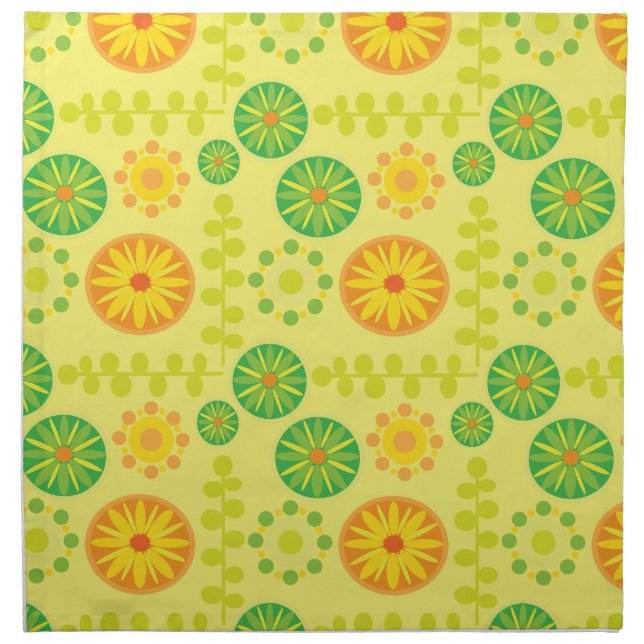 Lemons patterns cloth napkin (Front)