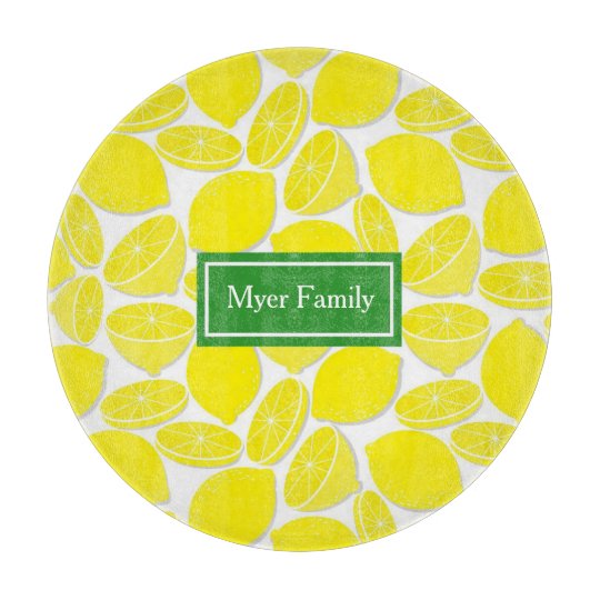 Lemons Personalized Cutting Board