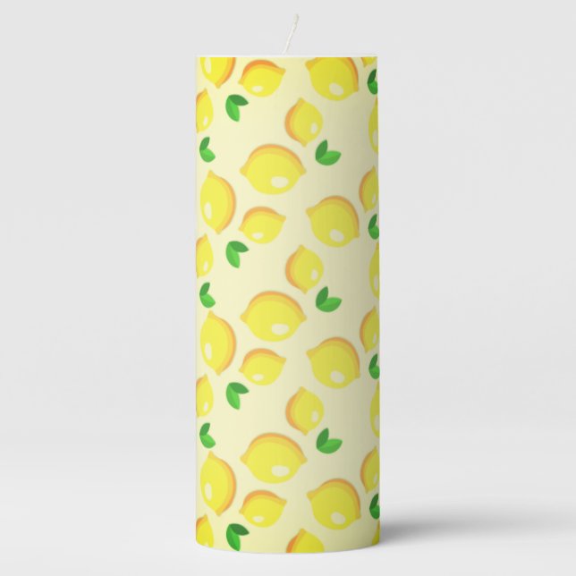 Lemons Pillar Candle (Front)