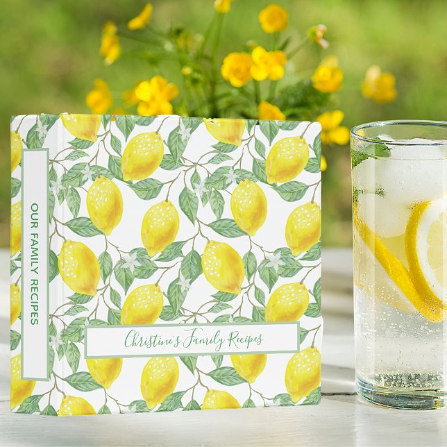 Lemons recipe cookbook 3 ring binder (Creator Uploaded)