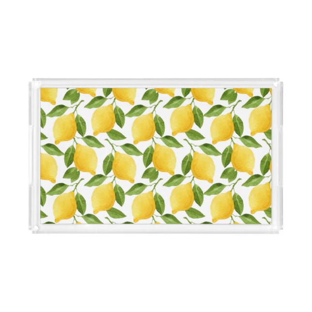 Lemons rectangle acrylic tray (Front)