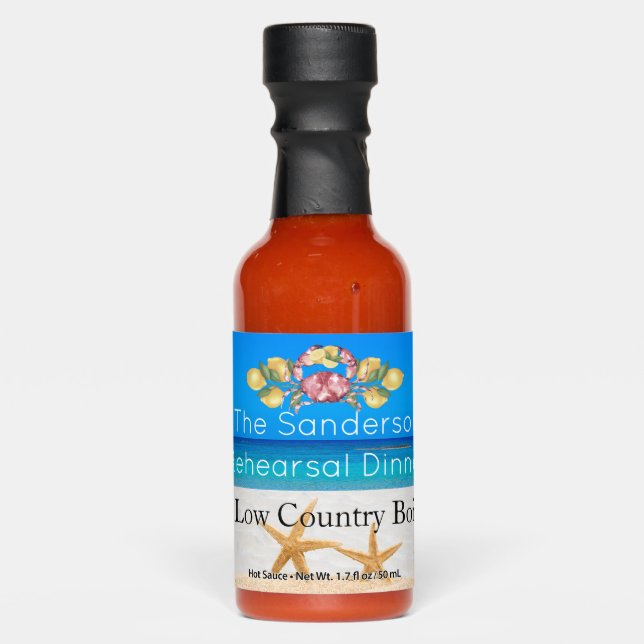  Lemons Red Crab  Lowcountry Starfish Hot Sauces (Front)