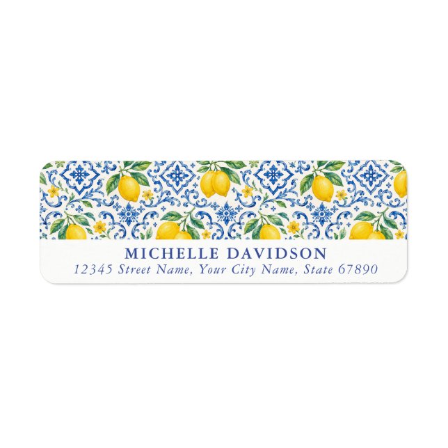 Lemons Return Address Labels (Front)