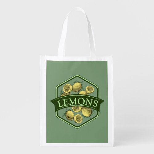 LEMONS _ Reusable Grocery Bags _ Customizable