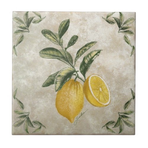 Lemons Rustic Ceramic Tile