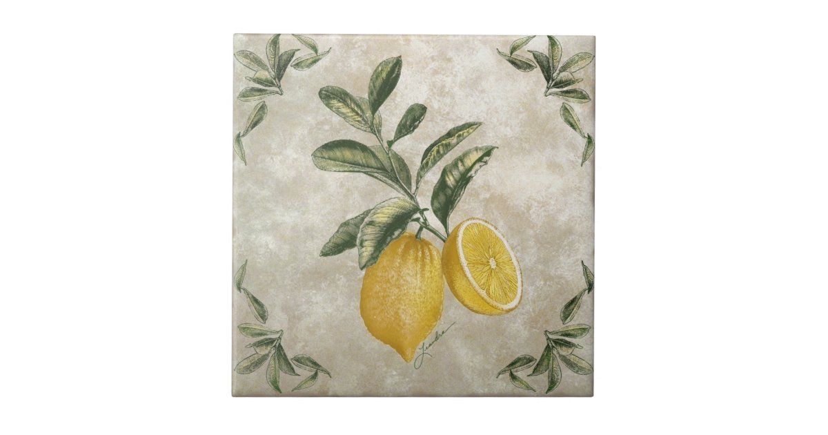 Lemons Rustic Ceramic Tile