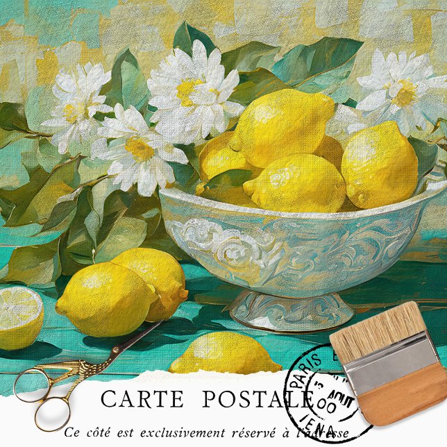 Lemons Rustic Farmhouse  Decoupage Tissue Paper (Creator Uploaded)