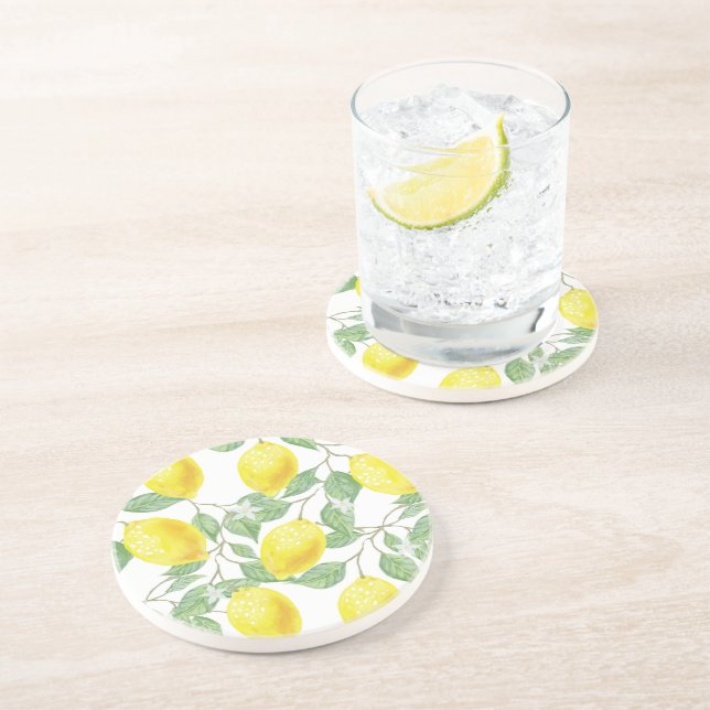 Lemons Sandstone Coaster (Side)