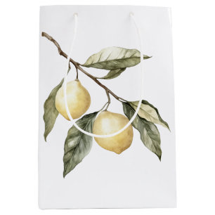 Lemons Sicily Italian Birthday Medium Gift Bag