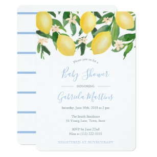 Lemon Baby Shower Invitations Zazzle