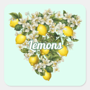 Lemons Square Sticker