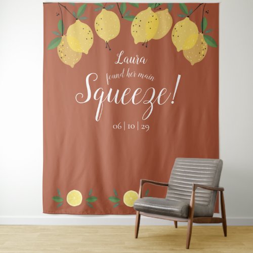 Lemons Squeeze Terracotta Bridal Shower Backdrop