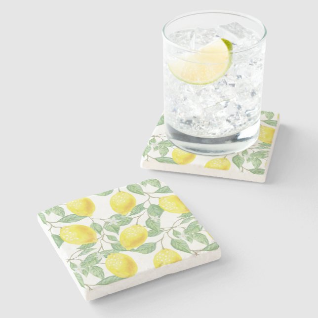 Lemons Stone Coaster (Side)
