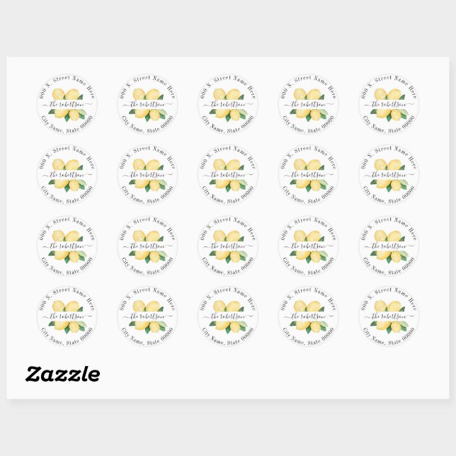 30 THANK YOU LEMONS ENVELOPE SEALS LABELS STICKERS 1.5" ROUND GIFTS Favor Summer