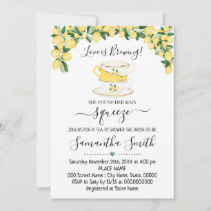 Lemons Tea Bridal Shower Invitation