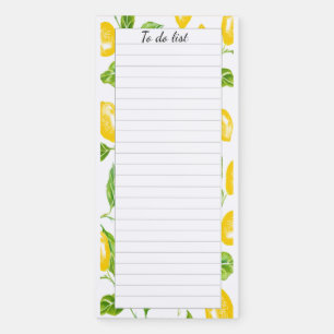 Lemons to do list magnetic notepad