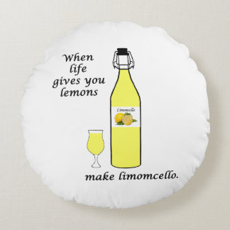 Lemons to Limoncello Round Pillow
