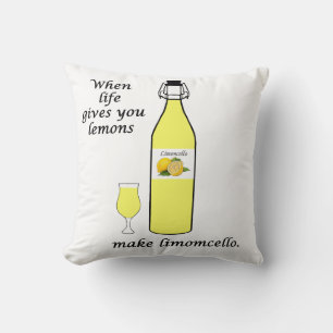 Lemons to Limoncello Throw Pillow