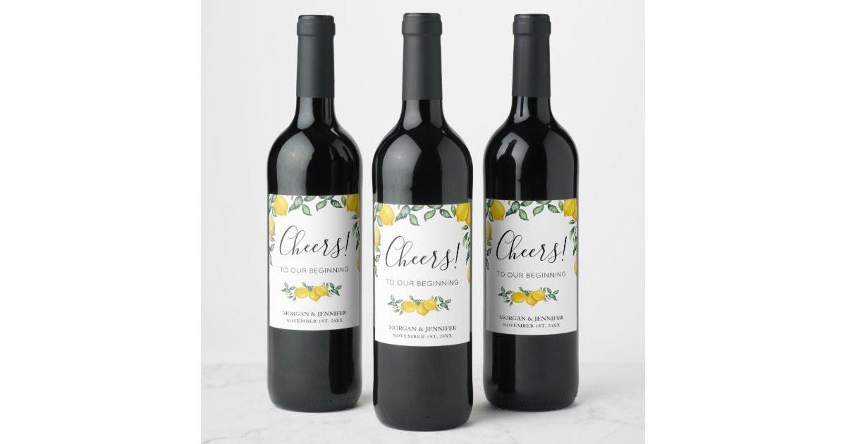 Personalized wine labels for wedding favors