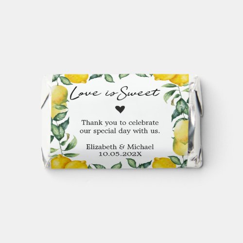 Lemons Wedding Love is sweet chocolate Favors