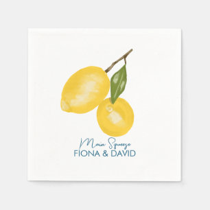 Lemons wedding napkins