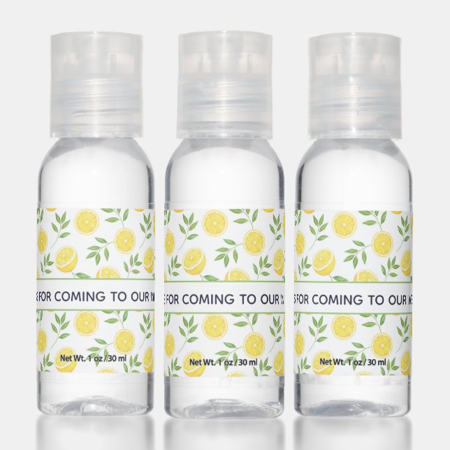 Lemons Wedding Thanks Hand Sanitizer (Set)