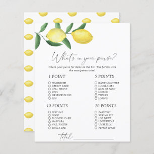 Lemons - What's in your purse game