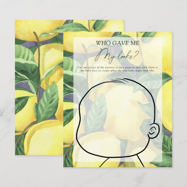 Lemons - Who gave me my looks baby game (Front/Back)