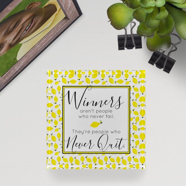 Lemons 🍋 Winners Motivational Quote Paperweight (Lemons 🍋 Winners Motivational Quote Paperweight
)