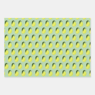 lemons wrapping paper sheets