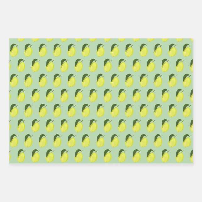 lemons wrapping paper sheets (Front)