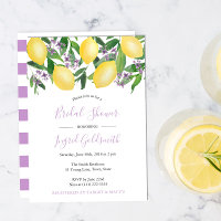 Lemons Yellow and Purple Citrus Bridal Shower