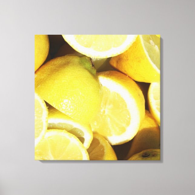 Lemons Yellow Canvas Print (Front)