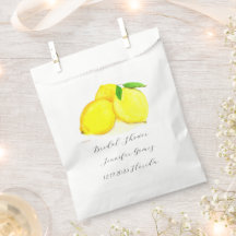 Lemons Yellow Fruit Citrus Watercolor Wedding