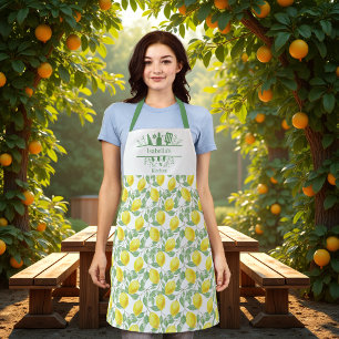 Lemons yellow kitchen utensils apron